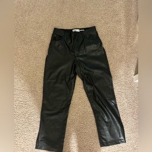 The 90s Straight Ultra High Rise Faux Leather Pants